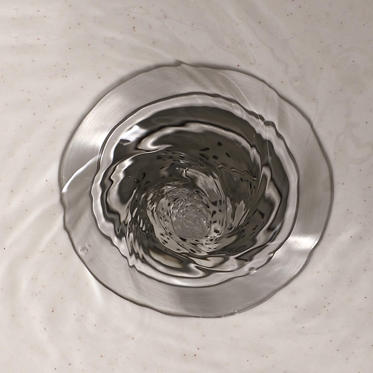 Kompaktowy 38 cm x 38 cm biały mineralit okrągły zlew kuchenny wszechstronny podmontowany lub górny montaż idealny do kuchni i łazienki stylowy kaktat i design