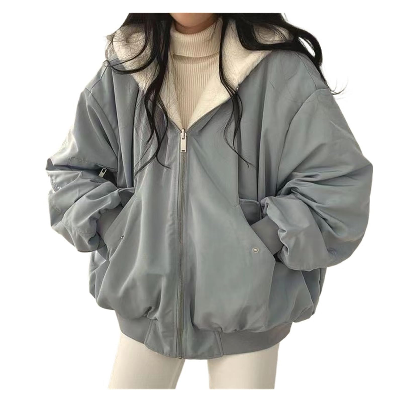Chaqueta Cuero Mujer Winter Coat Women Fleece Lined Thick Hooded Puffer Jacket Fall Para salir