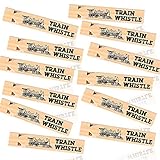 ArtCreativity Wooden Train Whistle Set - Pack of 12-7 Inch Toy Wood Whistles - Fun Train Birthday Party Supplies, Cool Favors, Conductor Prop, Contest or Carnival Prize, Gift Idea for Boys and Girls