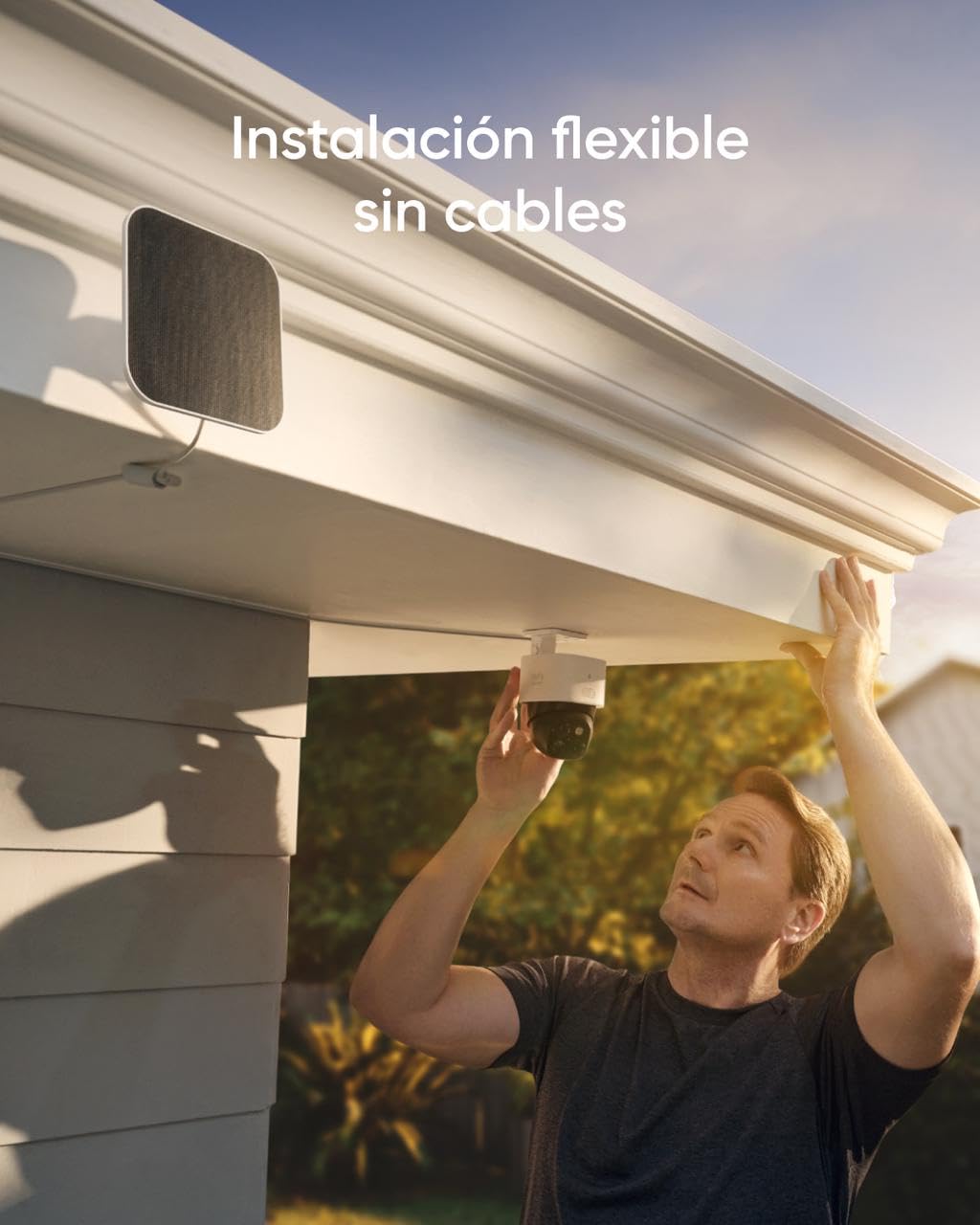 eufy Security SoloCam S340 3K Camara vigilancia WiFi Exterior Solar, vigilancia de 360°, Wi-Fi 2,4 GHz, sin cuotas mensuales, Compatible con HomeBase 3