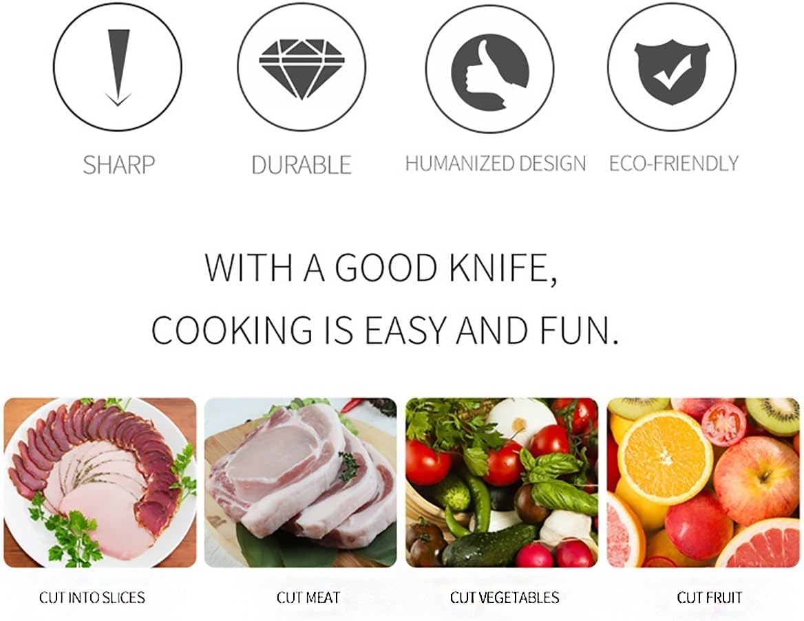 Meat Cleaver,Cleaver Knife, Vegetable Cleaver Forged 7Cr Stainless Steel Slicing Knife Available to Slice Vegetable and Chop Bone