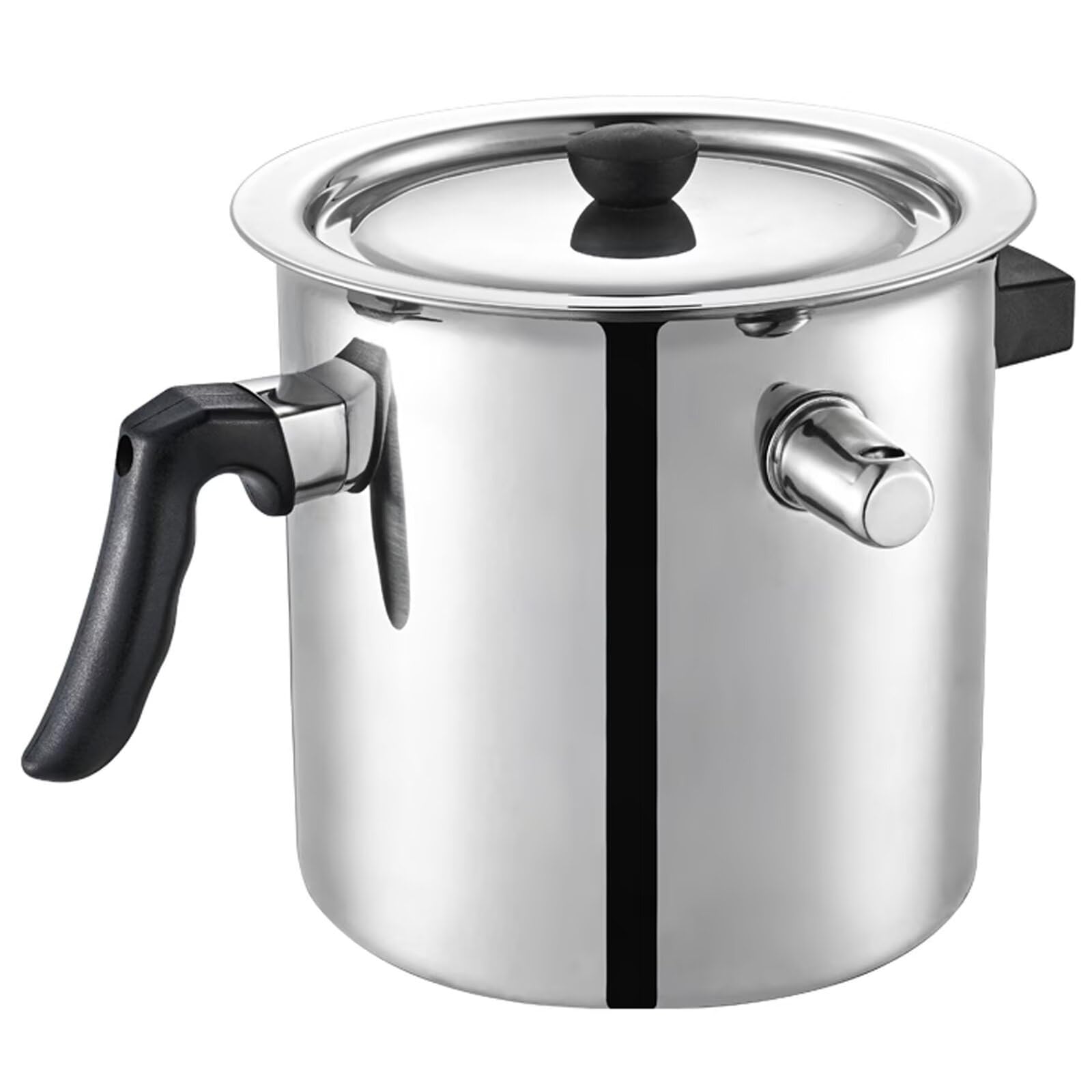 Doppelwandiger Milchtopf mit konstanter Temperatur, Edelstahl-Kochtopf mit Pfeife und Wassereinfüllstutzen, hitzebeständiger Griff, Milchtopf mit Deckel für Gas- und Induktionsherde