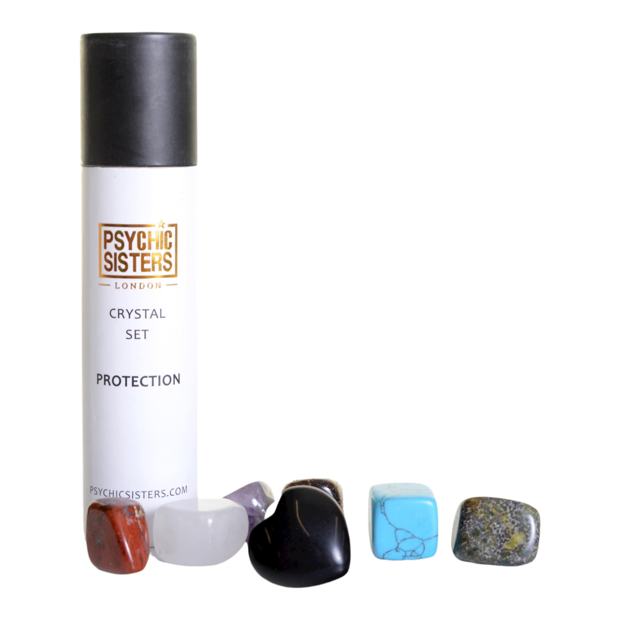 Psychic Sisters Neutral - Crystal Set - 7 Different Gemstones - Reiki Cleansed & Energised (Protection)