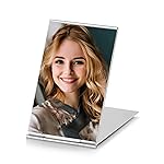 MIRRORNOVA Mirrornova Folding Mirror, Compact Ultra-Slim Small Portable Travel Size Makeup Mirror (Aluminum Shell, 3.3inch)