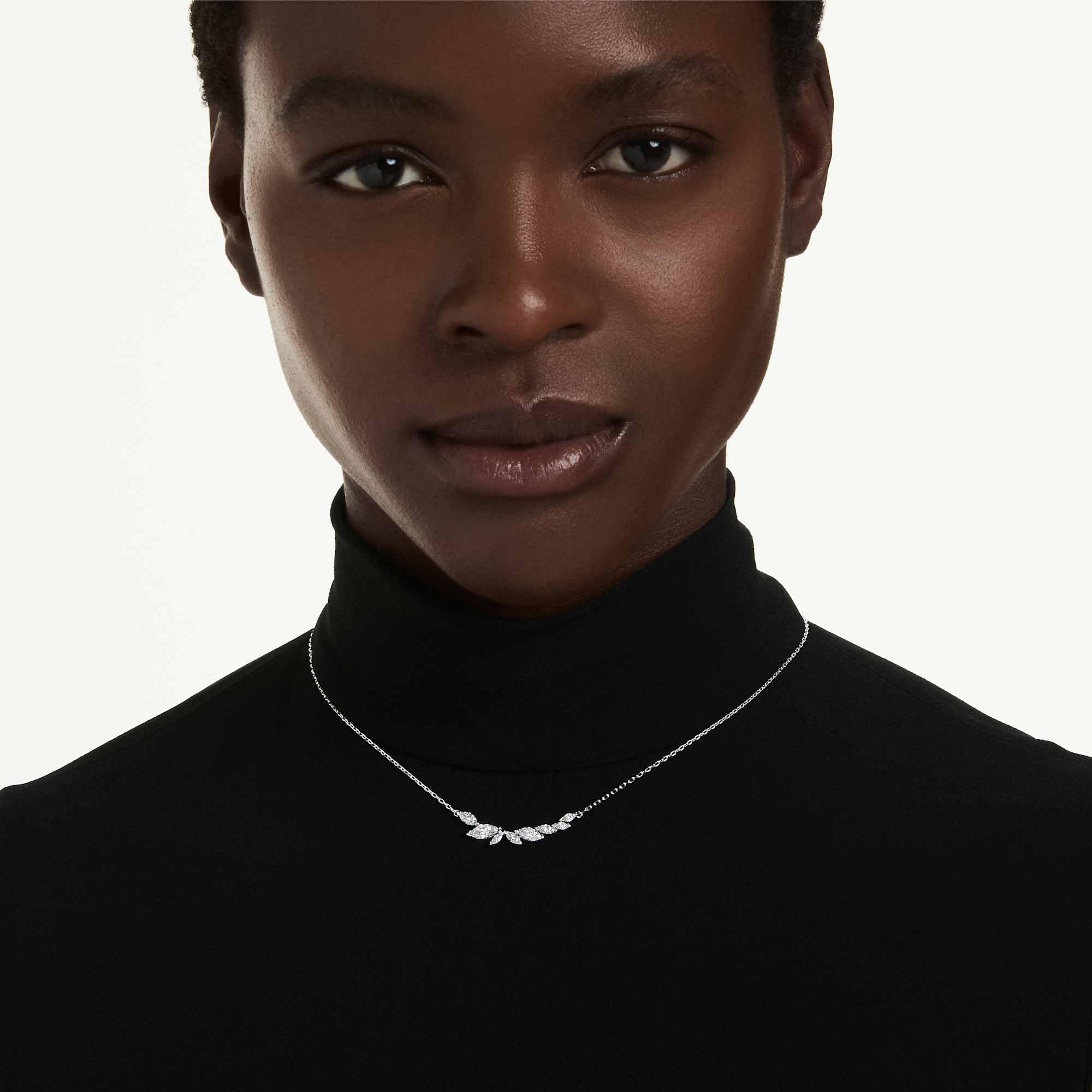 Swarovski Mesmera Collar, Talla Marquesa, Blanco, Baño De Rodio