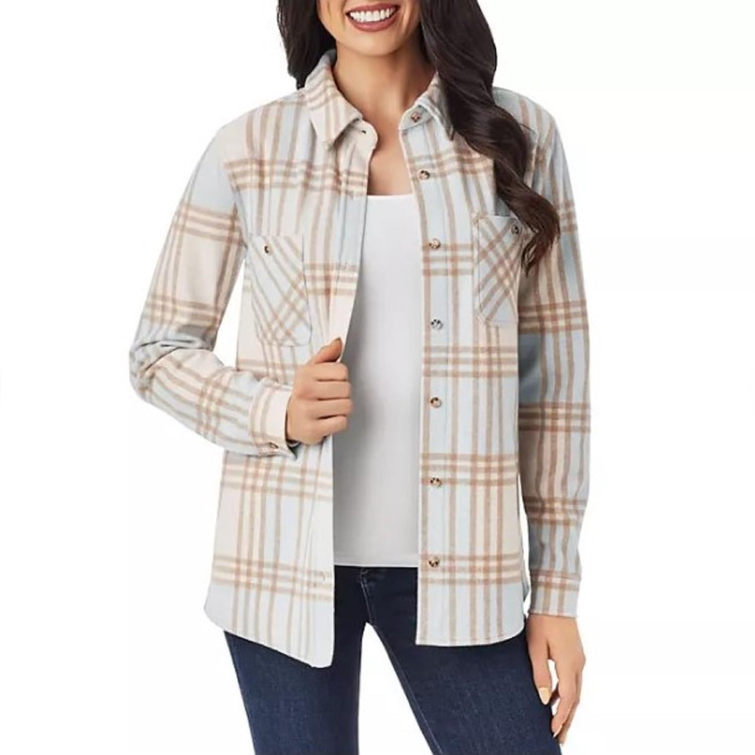 Member's MarkWomen's Cozy Button Up Shirt