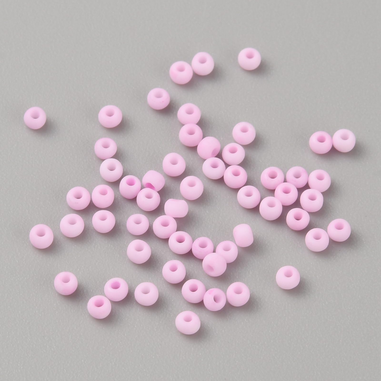 Craftdady 2600pcs Glass Seed Beads Plum Matte Mini Glass Beads 2mm for Women Girls DIY Bracelet Necklace Making Crafting