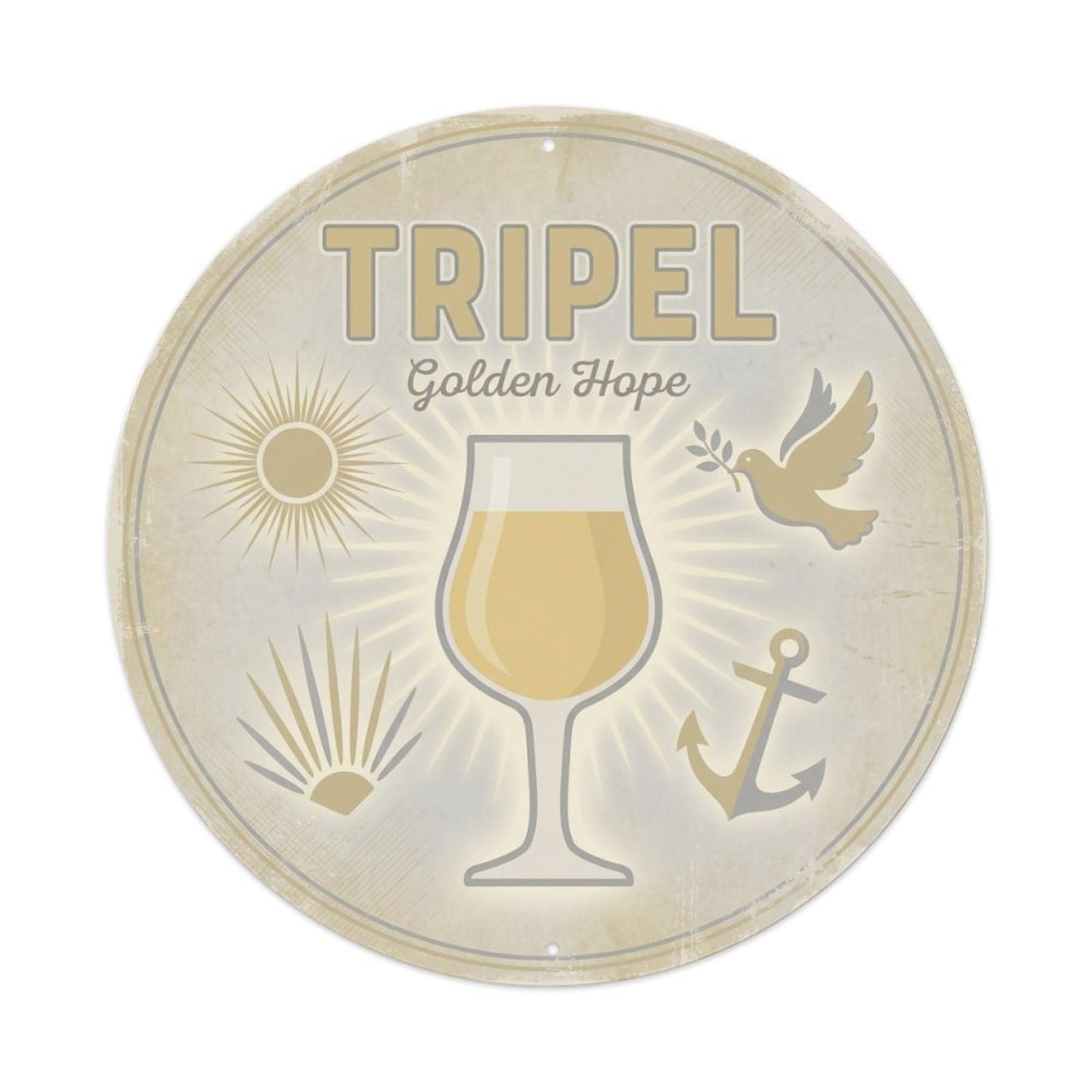 Belgian Tripel Classic Abbey Ale Malt Hops Wild Ferment Metal Tin Sign