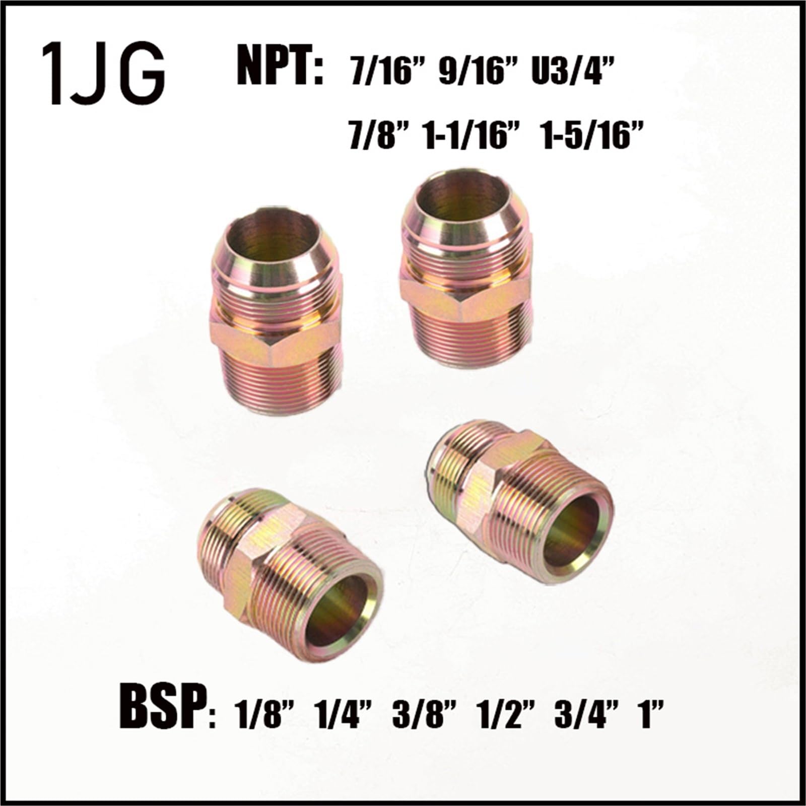 Gwint hydrauliczny NPT do węża hydraulicznego, adapter ze stali węglowej do średnicy wewnętrznej węża 16 mm (NPT13)