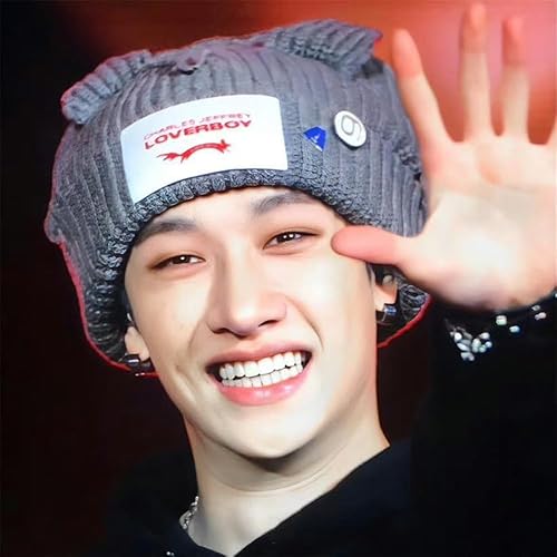 Miniatura 3 de Kpop Stray Kids Bangchan Felix Beanie Knit Skull Cap Warm Cat Ear Sombreros Chicos Mujeres Loverboy Beanie Hat