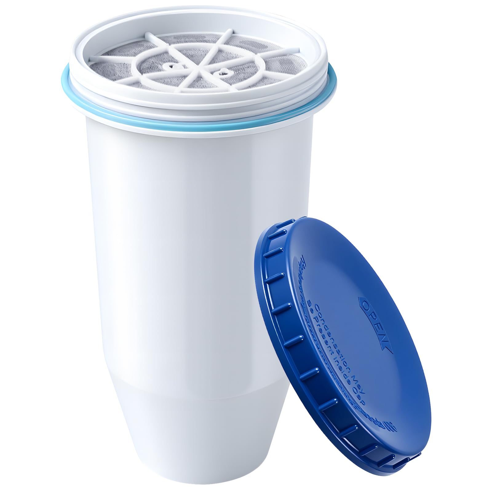 Recogwood 0 TDS Water Filter Replacement for Zero Pitcher & Dispenser | Upgraded 6-Stage Filtration | Removes 99.9% of Lead, Chromium, PFOA/PFOS | Compatible with ZR-001, ZR-004, ZR-017 | 1-Pack
