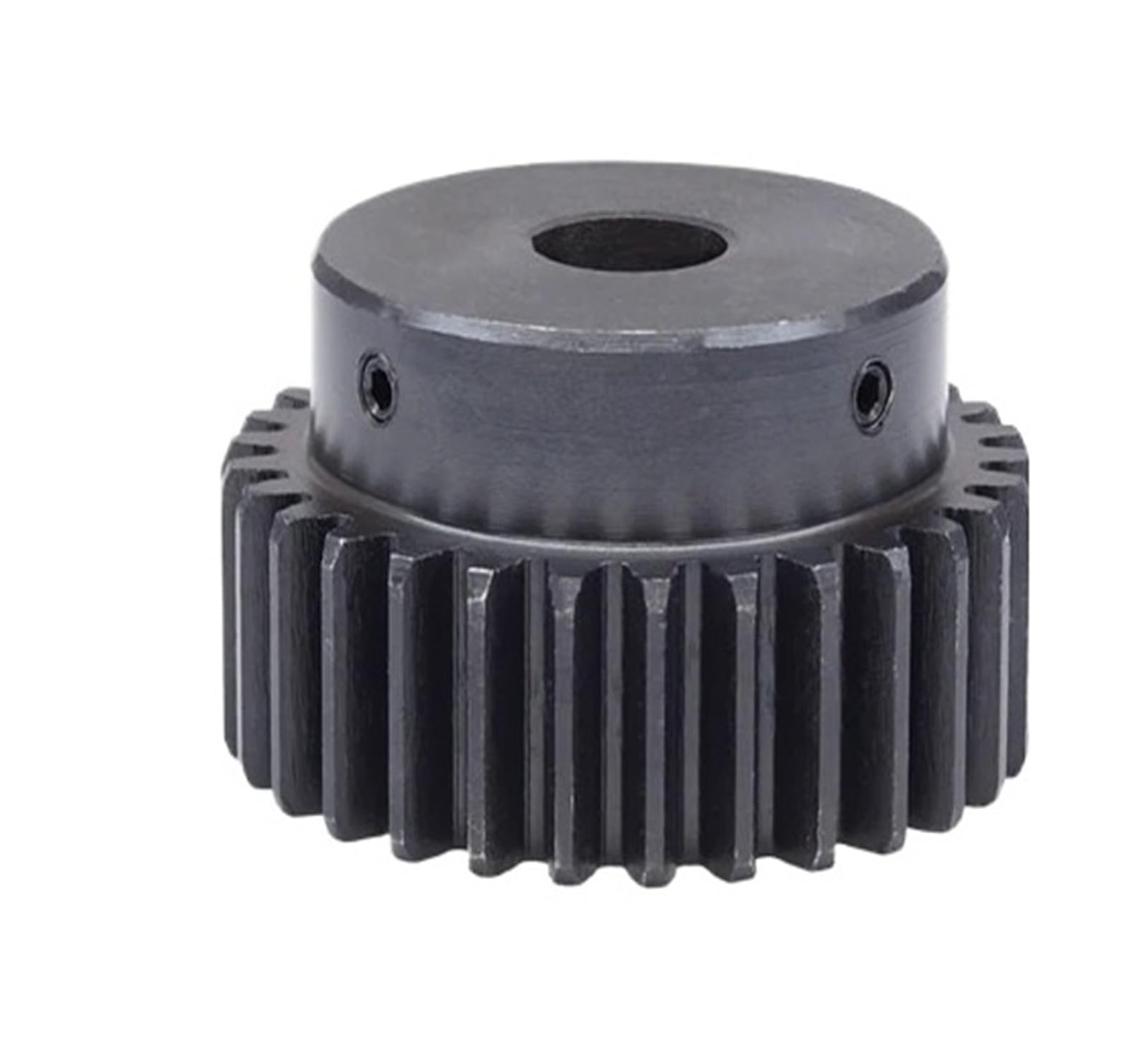 Ingranaggio 2M-30T Alesaggio 8-30 mm Passo 6,28 mmDiametro Esterno Denti 64mm Ruota dentata annerimento Acciaio al Carbonio Altezza Denti 20 mm(10 mm,30T(Keyway Bore))