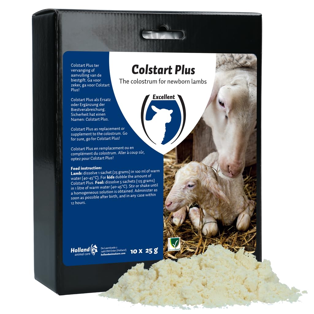 Excellent Colstart Plus - Lämmer - Kolostralmilchpulver - Kolostrumersatz - 10 x 25 Gramm