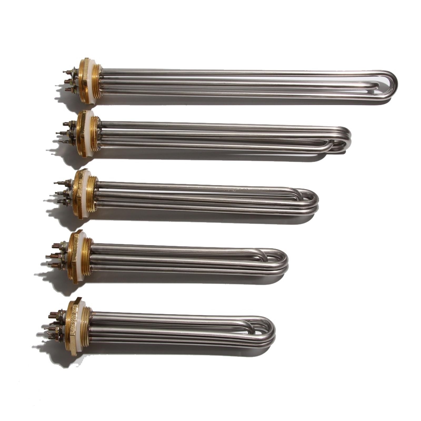 LIUCH Resistencia calefactora de acero inoxidable TEN 110 V/220 V con tuerca interna, DN32/DN40/DN50(DN40,110V,3KW 195mm)