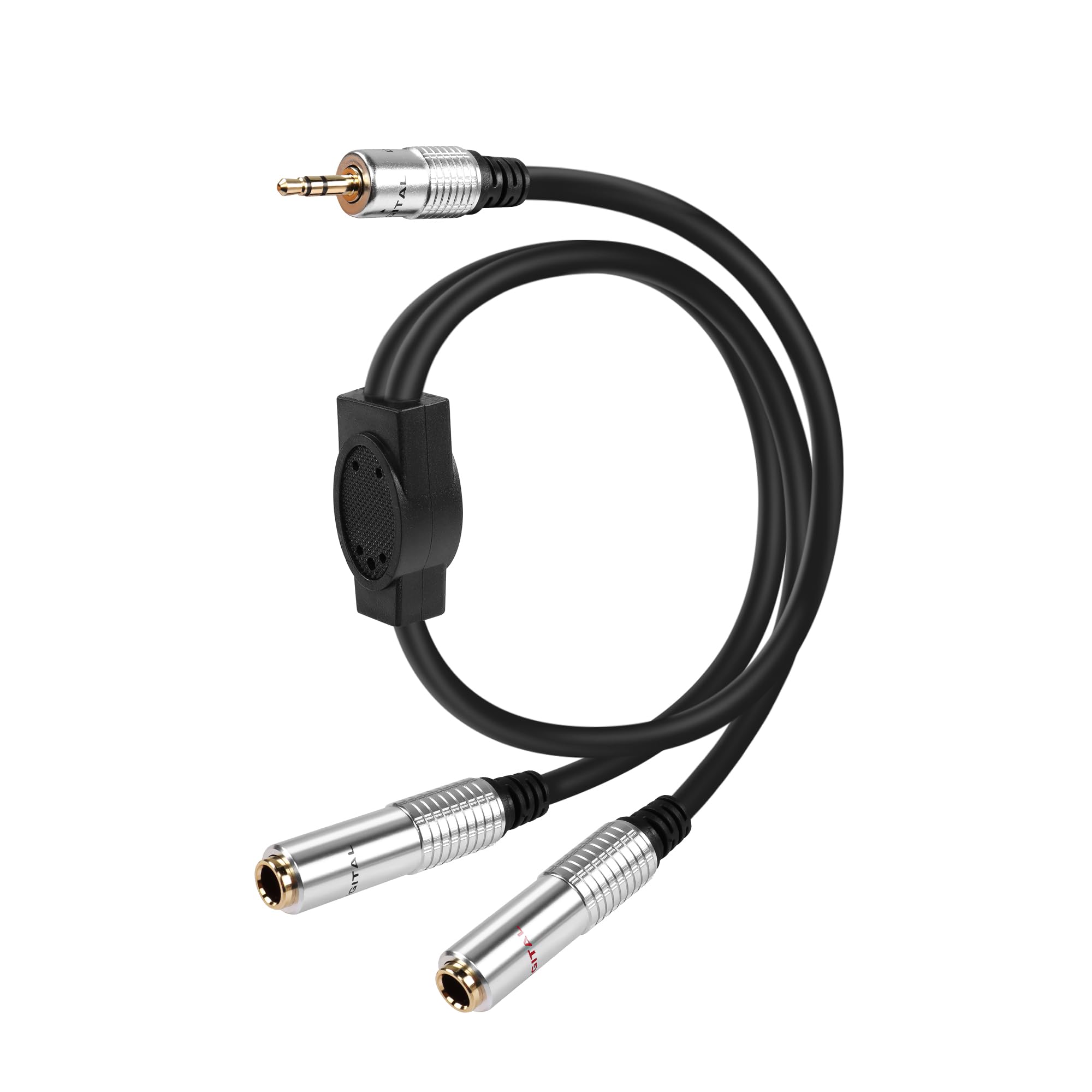 PNGKNYOCN 1/8" to 1/4" Y Splitter Cable，3.5mm TRS Male to Dual 6.35mm TRS Female Stereo Audio Cable for Smartphone, Computer, Speaker,Home Stereo
