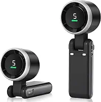 Ventilador Portátil Recarregável AQWS - Mini Ventilador Sem Fio Dobrável com Display Digital, 5 Velocidades de Vento, Ventilação Eficaz - Ideal para Casa, Escritório e Atividades ao Ar Livre