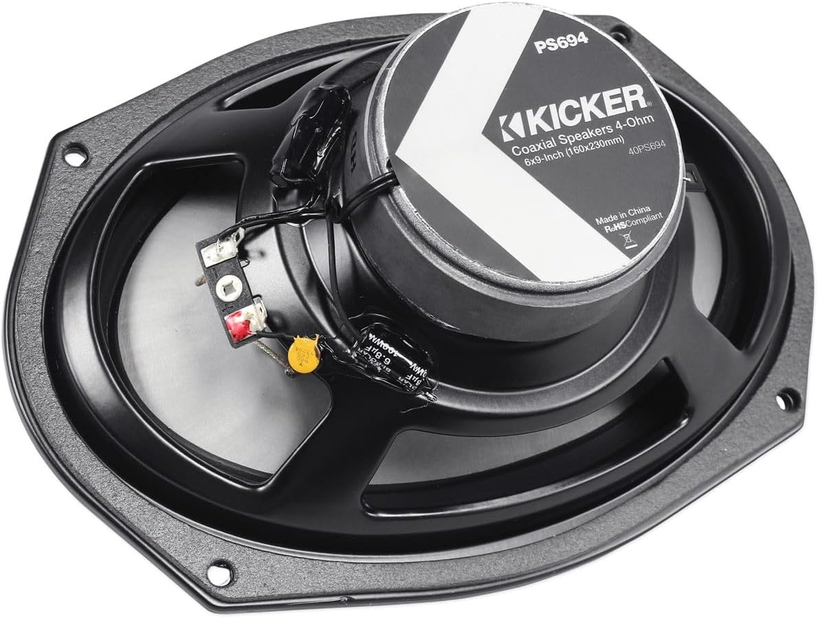 KICKER (2) 40PS694 6x9 180w Marine Motorcycle Speakers+Free Bluetooth Speaker