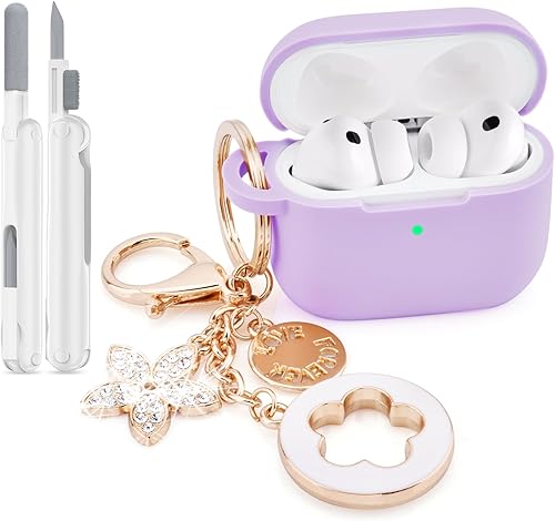 Vista 13 de VISOOM Funda de silicona 2025 con llavero brillante y kit de limpieza, color verde