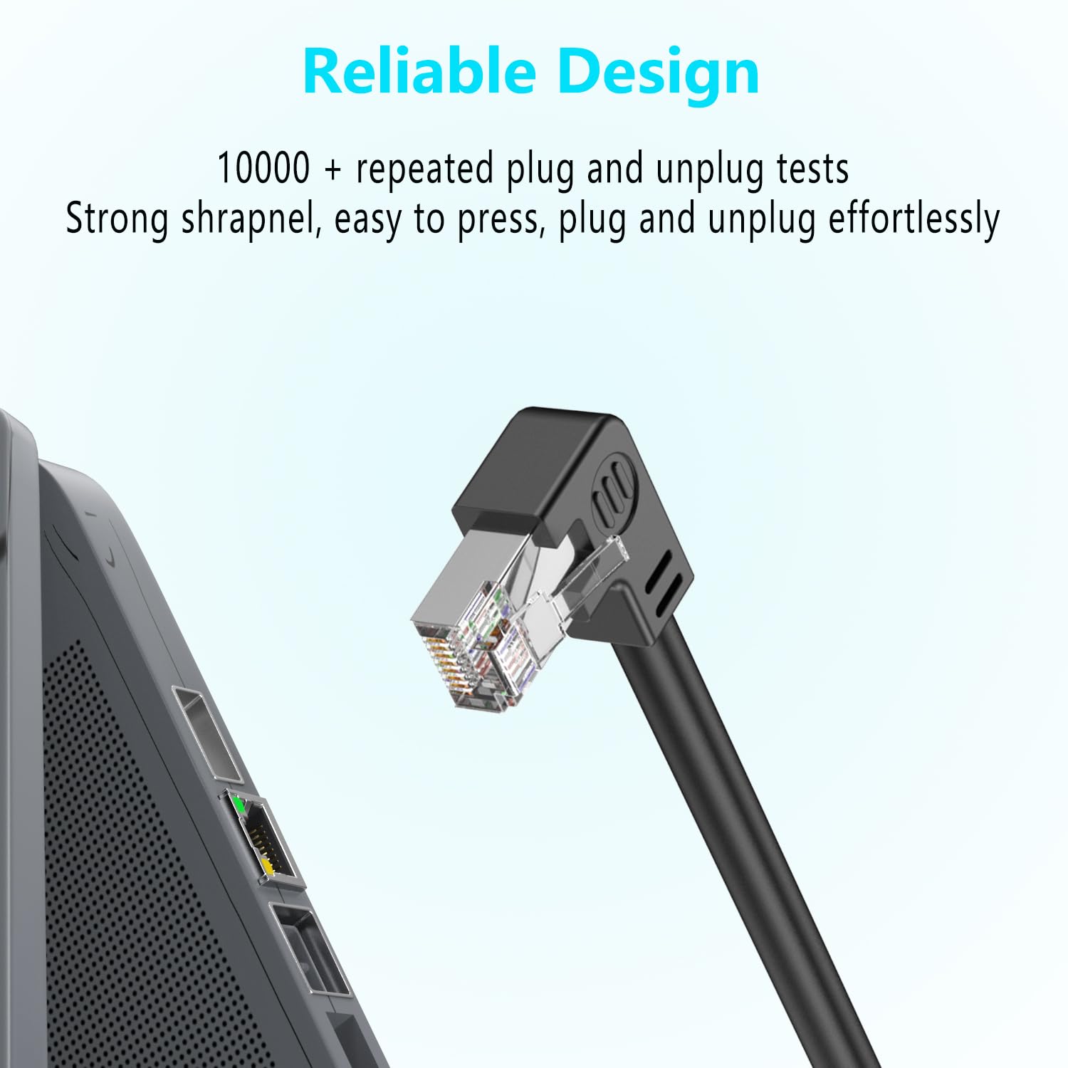 Krótki kabel Ethernet 90 stopni Cat5e LAN Cat 5e LAN, przedłużony kabel RJ45 wtyczka do wtyczki, kabel sieciowy do routera, modemu Smart TV, PC, laptopa, 30 cm (lewy prawy)