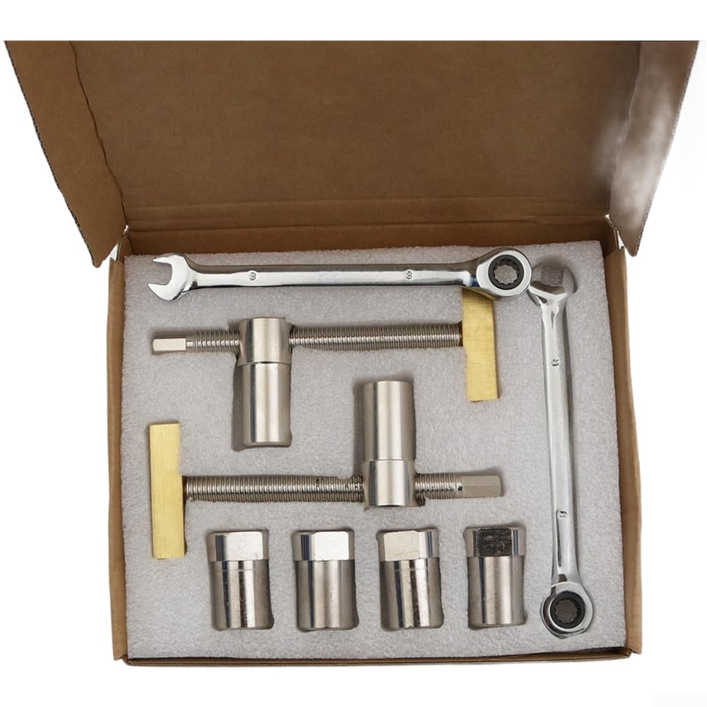 Morsa da Banco in Ottone 19mm 20mm per Falegnameria con Chiave - Morsetto da Tavolo Girevole per Lavorazioni di Precisione e Carpenteria per professionale(D)