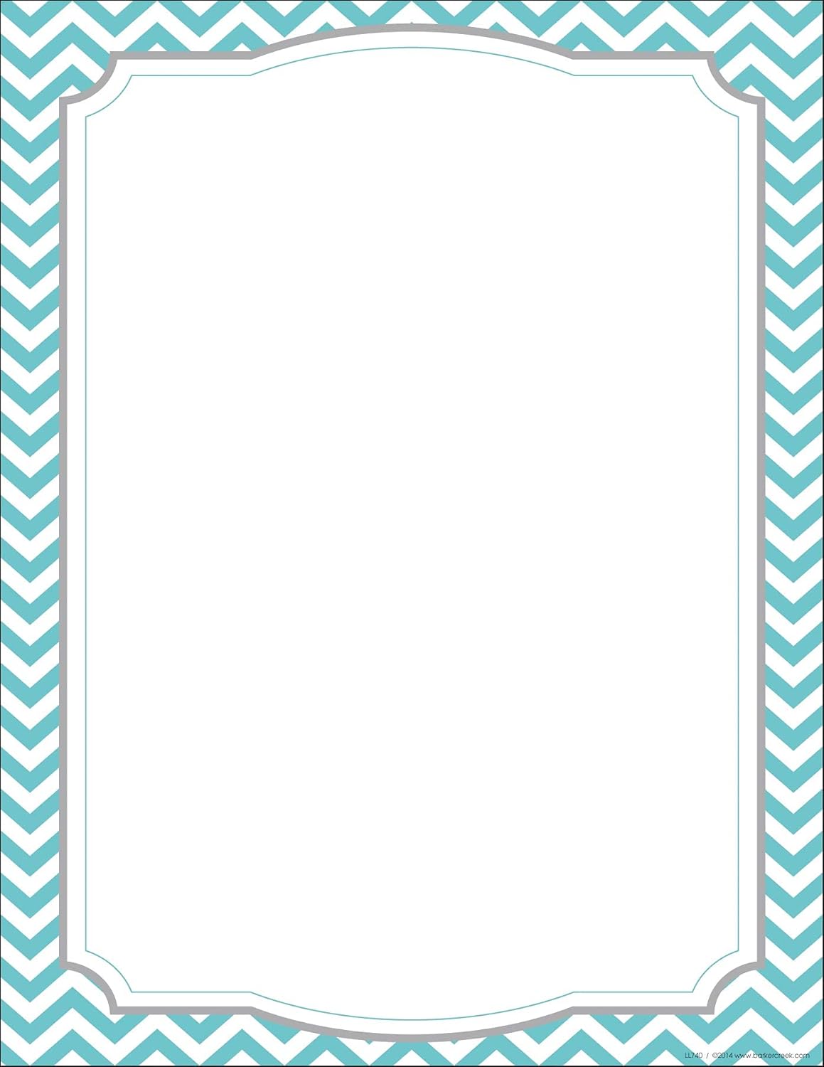 Barker Creek Designer Computer Paper Set, Chevron and Dots, 200 Sheets (50 Each of 4 Designs) of Decorative Printer Paper, Stationery in Set, 8.5” by 11”, Home, School and Office Supplies (756)