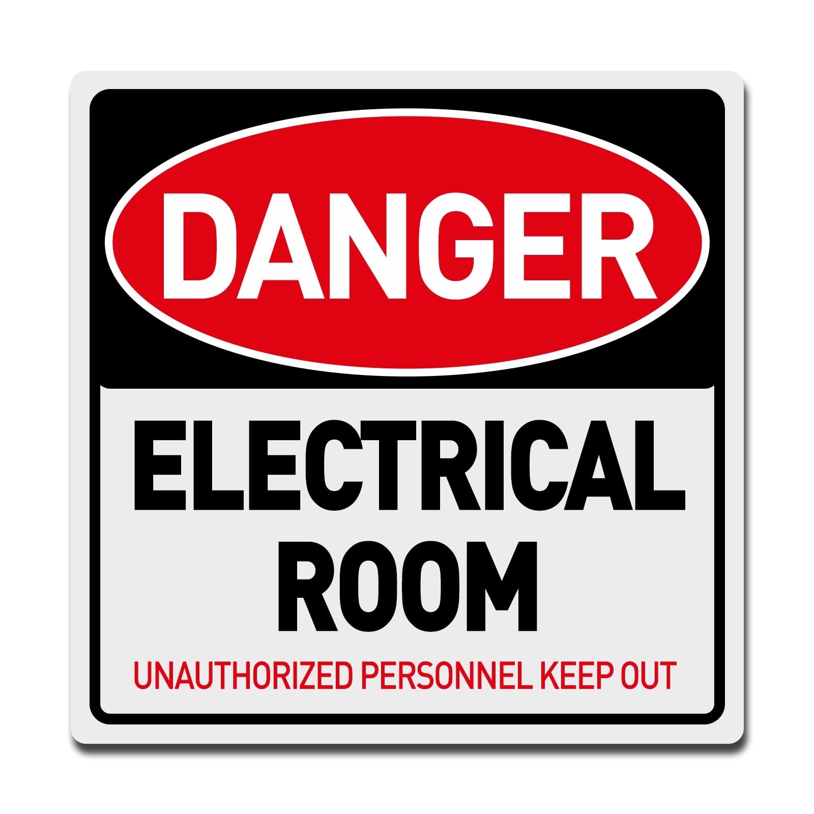 Danger Electrical Room Sign 12x12 Inches