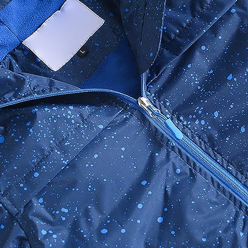 Little Child Outdoor Rainproof Windbreaker Zipper Jacket Colorful Printed Long Sleeve Hooded Jacket With 102