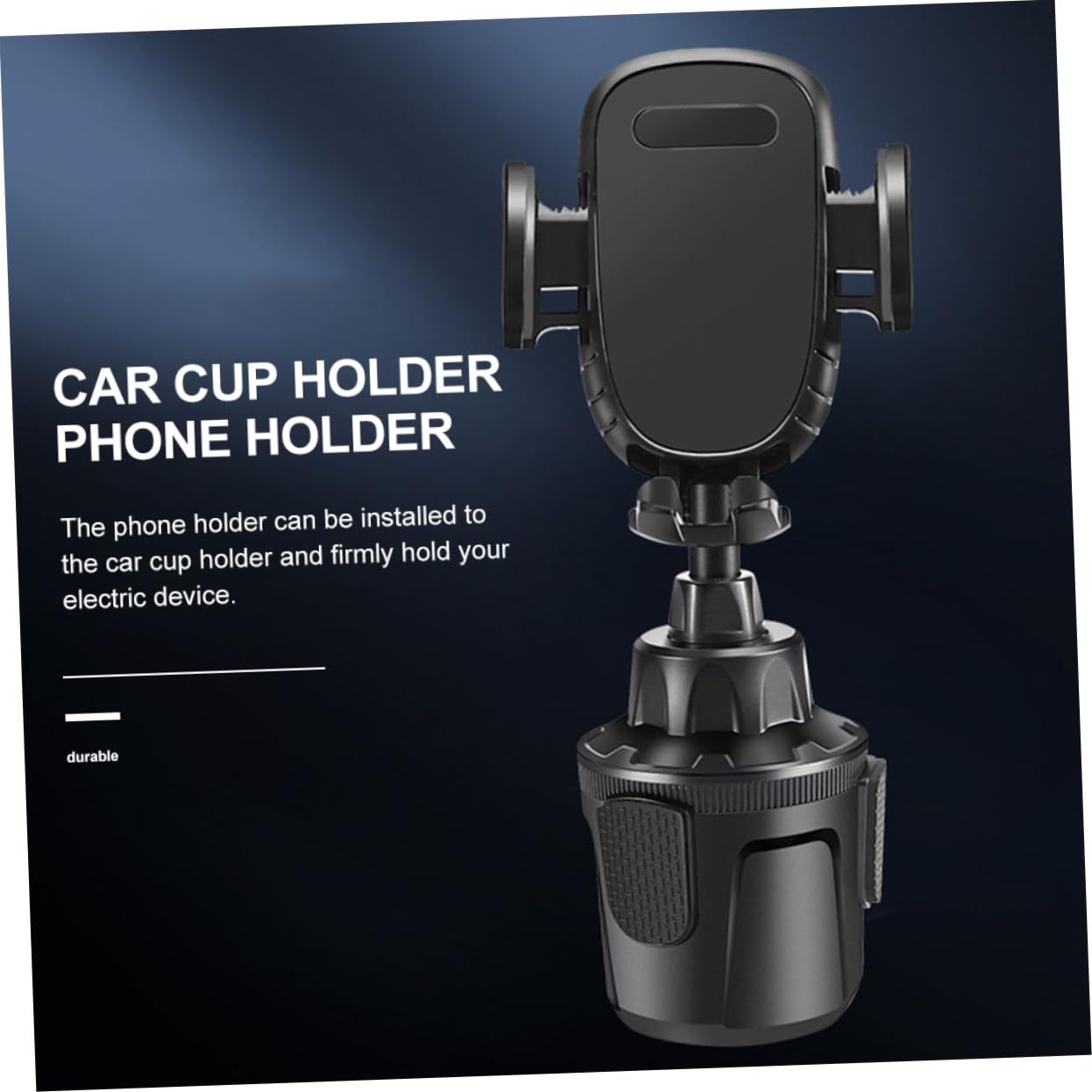 Soporte Negro Portavasos de Teléfono para Ajustable en ABS Coche