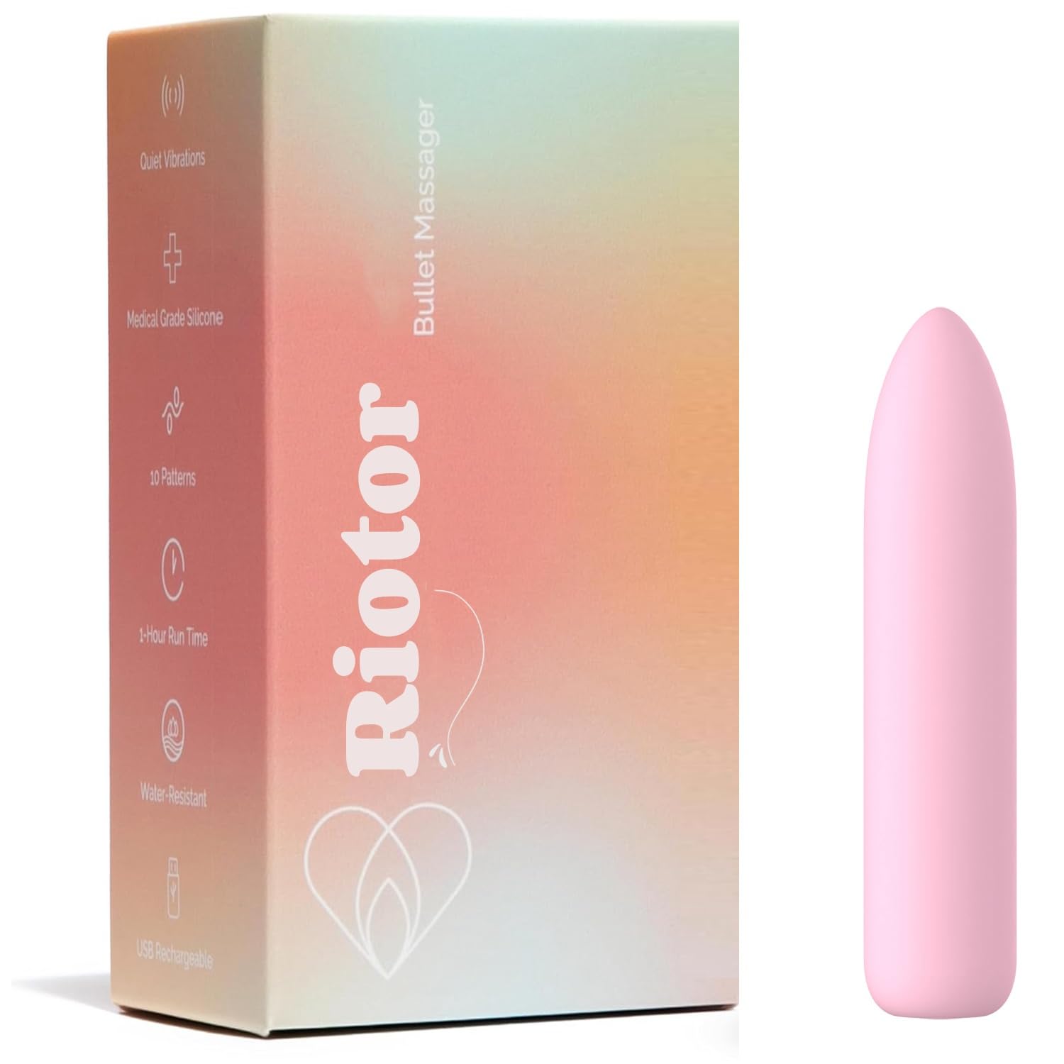 Sex Toy Bullet Vibrator Rechargeable for Travel Portable Waterproof Mini Massager for Women (Rose Pink) - Rose Pink