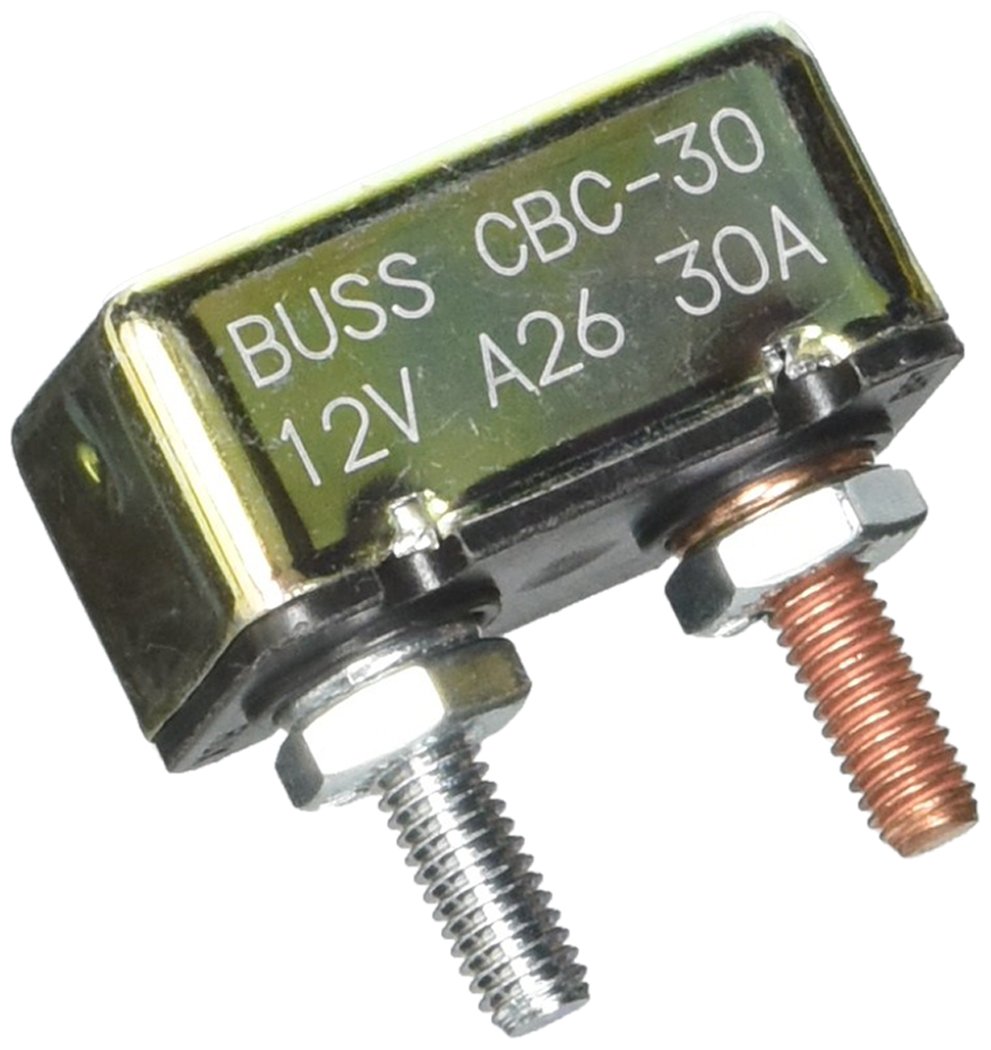 BussmannCBC-30 Circuit Breaker (Type I Heavy Duty Automotive with Stud Terminals - 30 A), 1 Pack