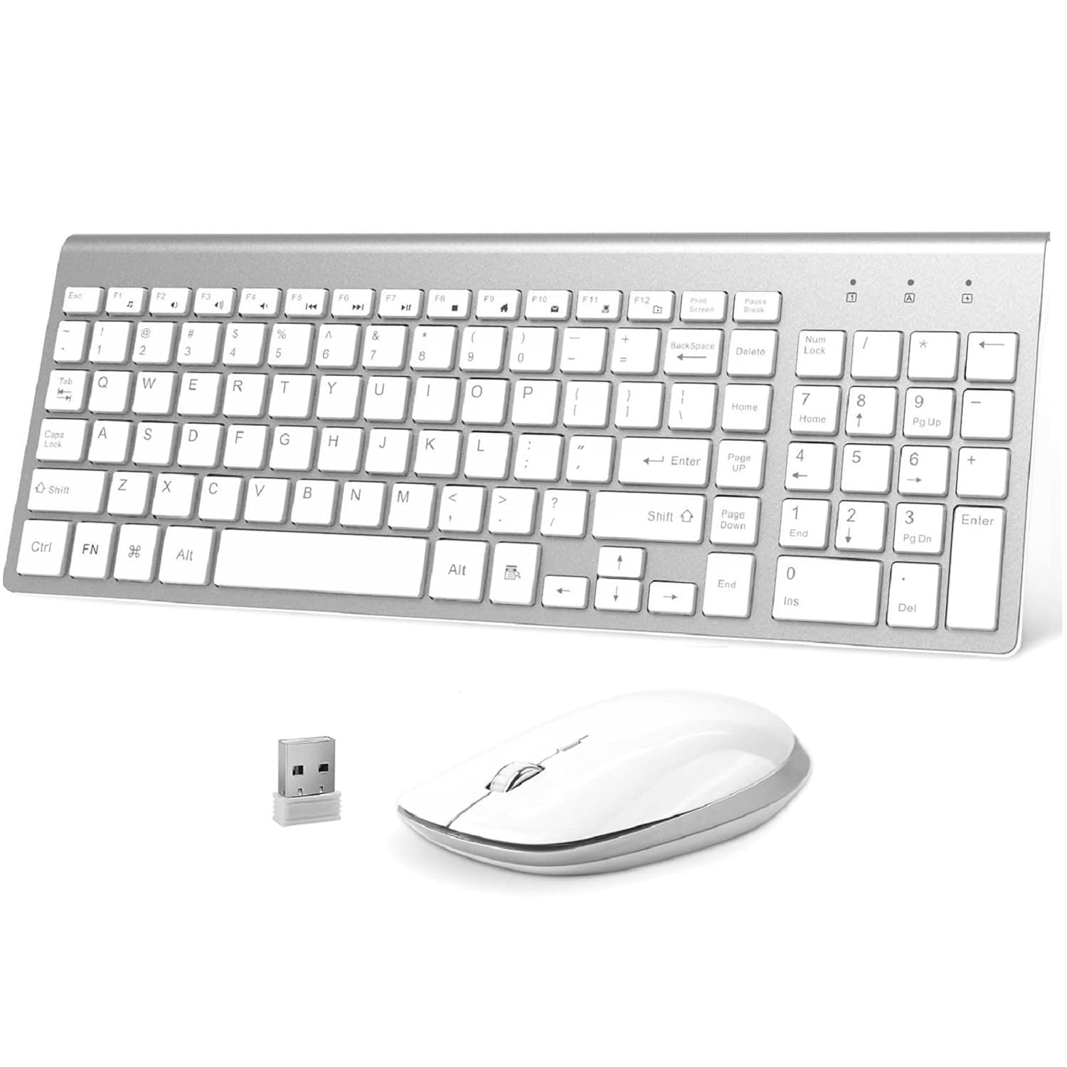 Amazon.in Buy Wireless Keyboard and Mouse, FENIFOX FullSize WhisperQuiet Compact Compatible