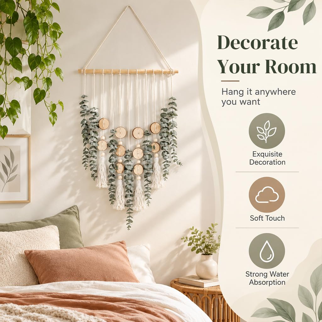 HASTHIP artificial eucalyptus wall hanging