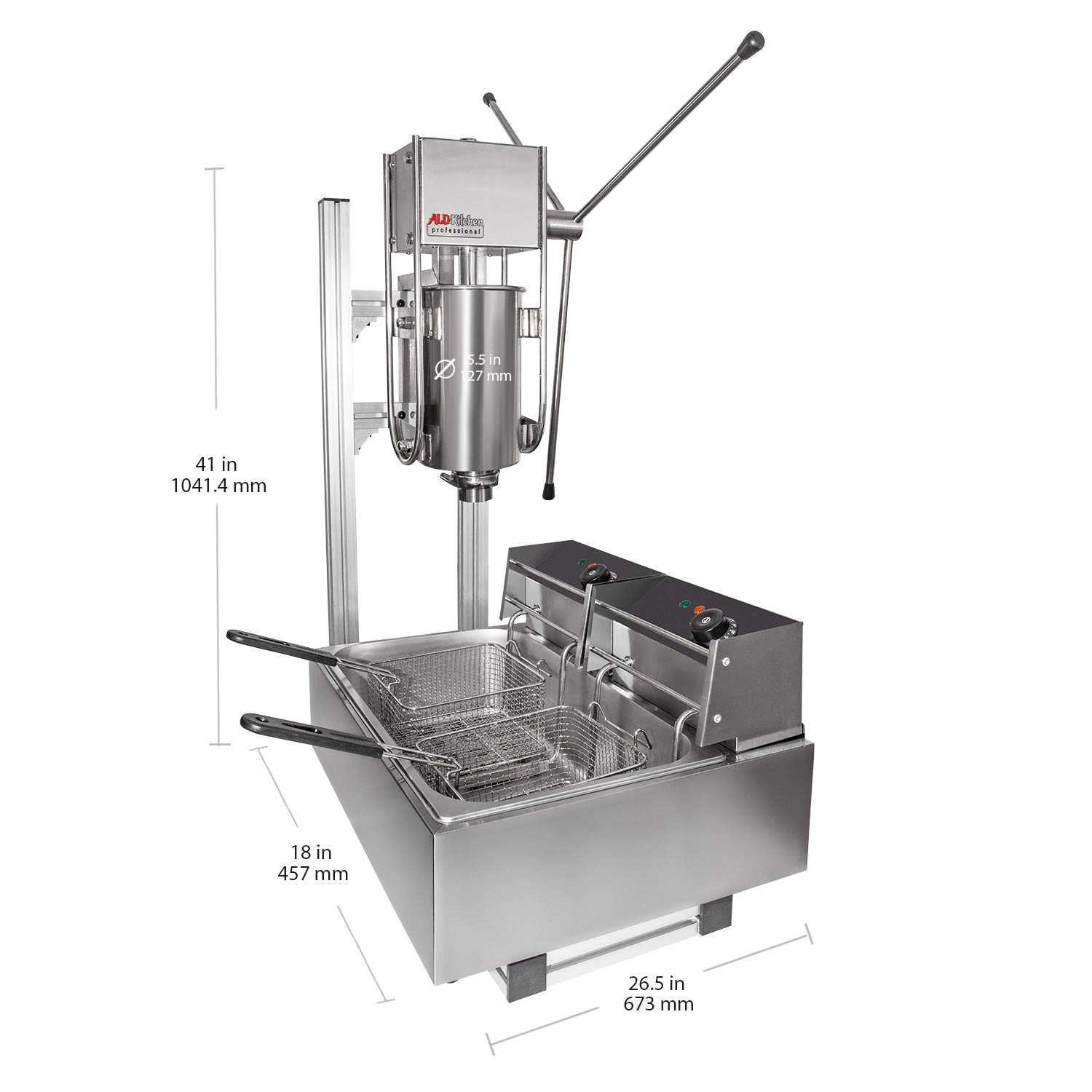 ALDKitchen Churro Maker Machine | Spanish Donuts Maker | Churro Machine (Churro Maker with Fryer)