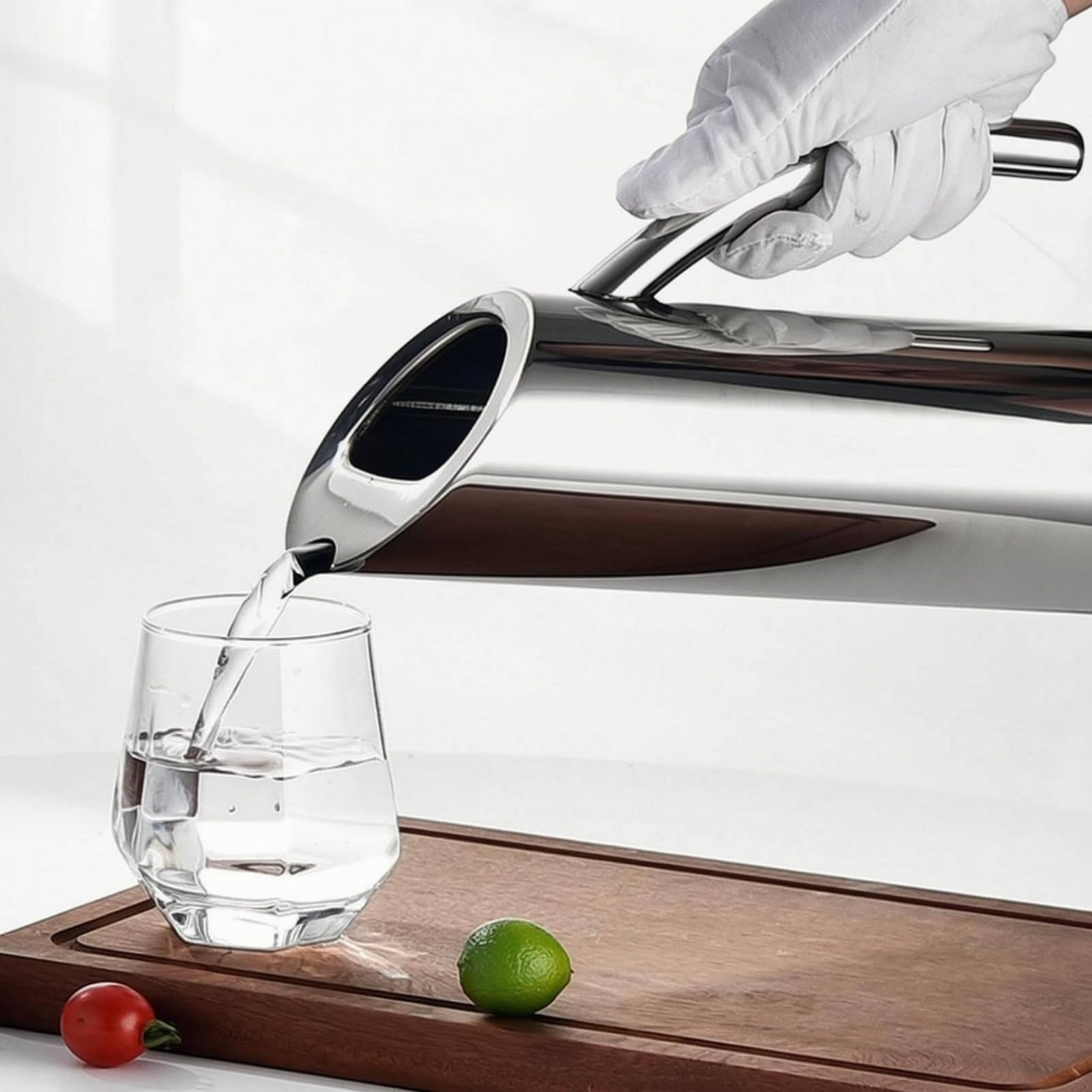 Pichet Droit En Acier Inoxydable Ouverture Inclinée Pichet En Acier Inoxydable Forme Cylindrique Ustensile Cuisine, Or, Or, 1.5L