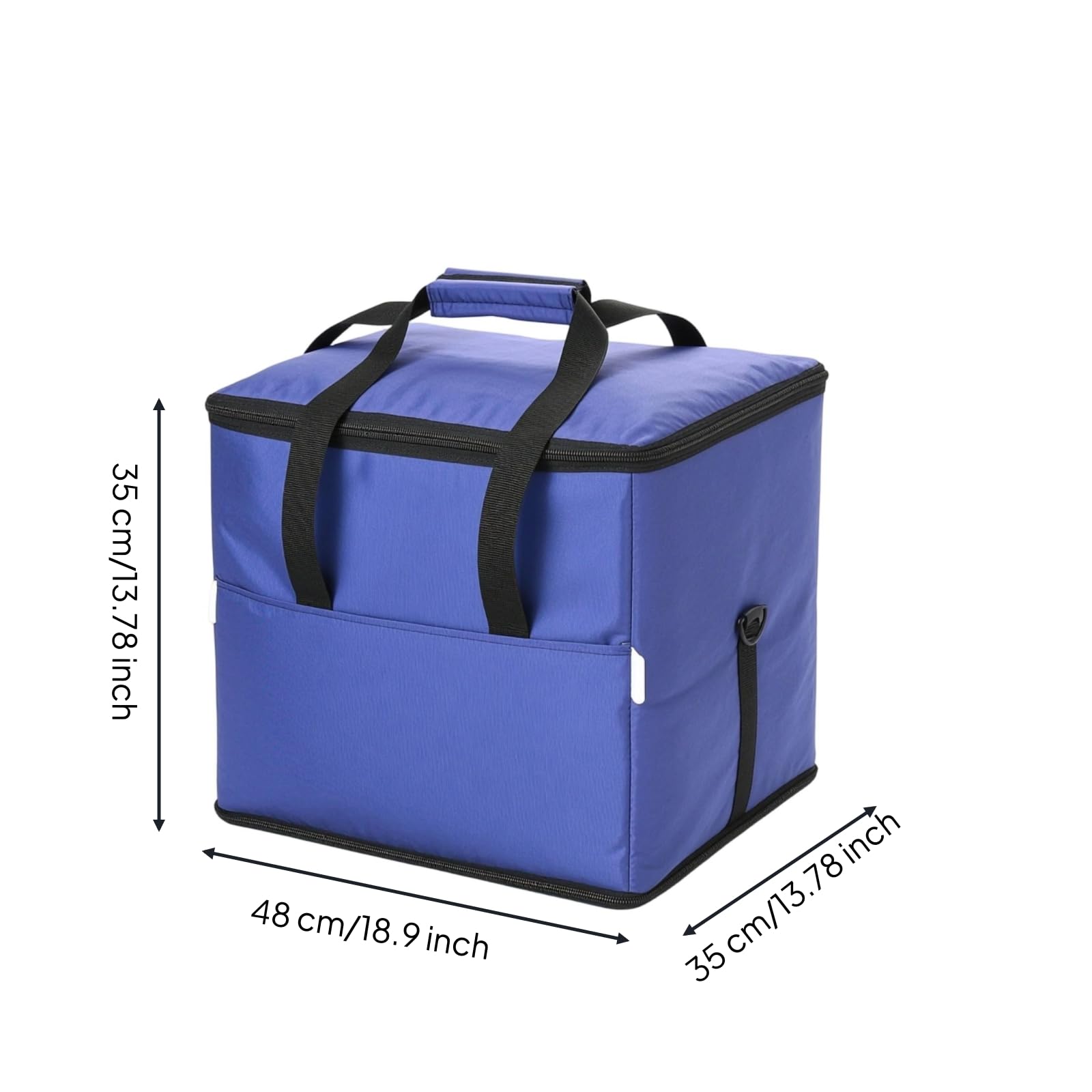 Sac Isotherme avec Fermeture Éclair Gran Capacité Glacière Souple Gran Taille Glacière Portable pour Coursiers