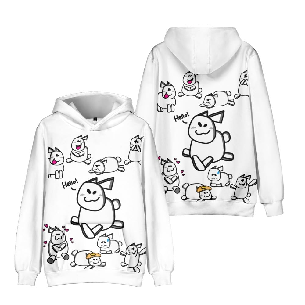 Hzsyc Boys C02 Kids Forsaken Gubby Character Group Hoody Cute Rabbit Gubby 3D Figure Sweatshirt For Fans Gift (,13-14Years)
