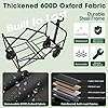 Ecogou Collapsible Wagon with Wheels, 370lbs Weight Capacity Foldable Beach Wagon with Flexible Handle Portable Utility Wagon Cart for Outdoor, Grocery, Garden, Camping #4
