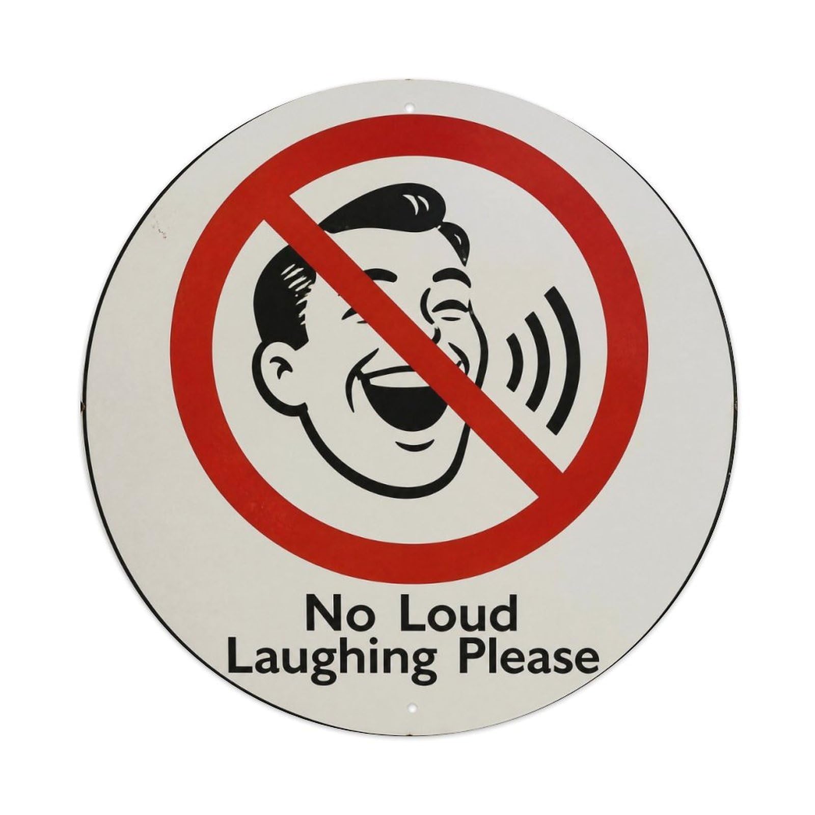 Olyhtr 8X8inch Classic Style Humor Notice Comedy Lettering British Vintage Icon Metal Tin Sign