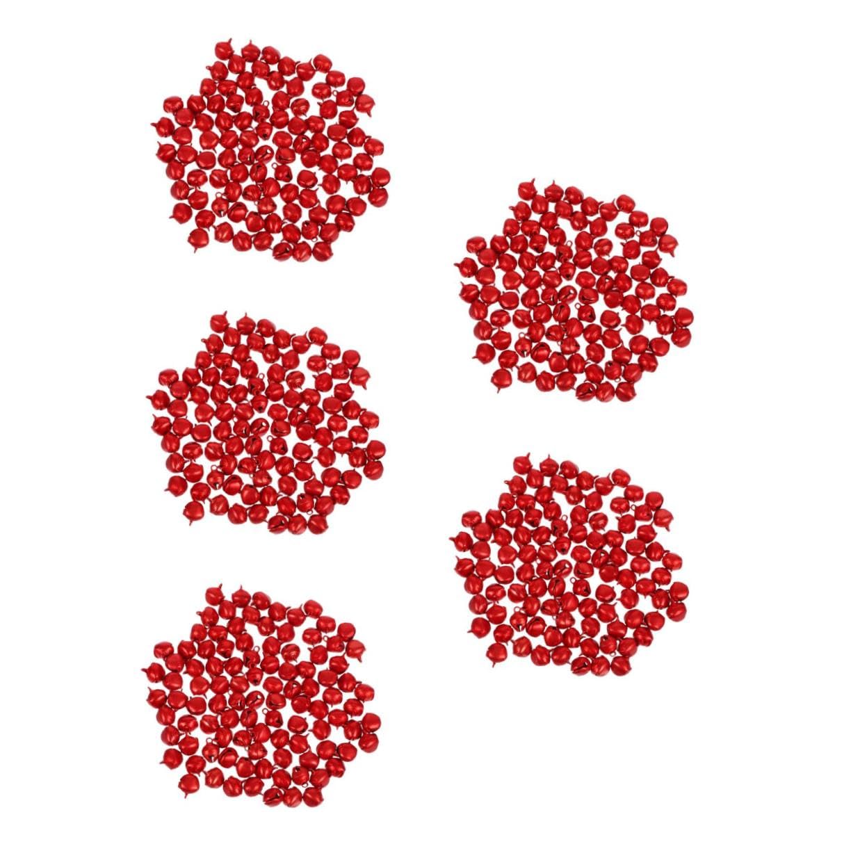 DOITOOL 5 Set Ornamenti di Campane in Alluminio Mestiere per Piccolo Campane Appese di Natale Tintinnio Ornamenti A Campana Piccola Campana i Mestieri di Rosso 100 Pezzi*5
