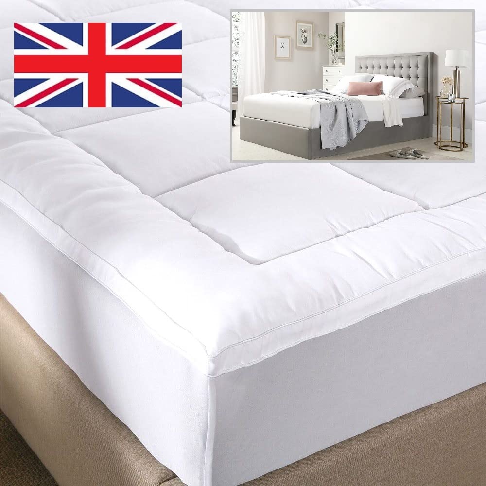 EURO CONTINENTAL DOUBLE "FITTED" MATTRESS TOPPER 800g (55*" X 78") "PREMIUM RANGE" (10" (26cm))
