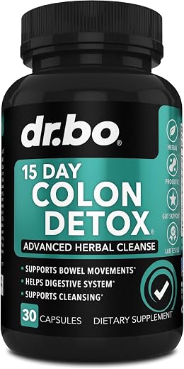 Colon Cleanser Detox for Weight Flush – 15 Day Intestinal Cleanse Pills & Probiotic – Fast Natural Laxative for Constipation Relief – Bowel Movement Supplements for Stomach Bloating, Gut Loss Support