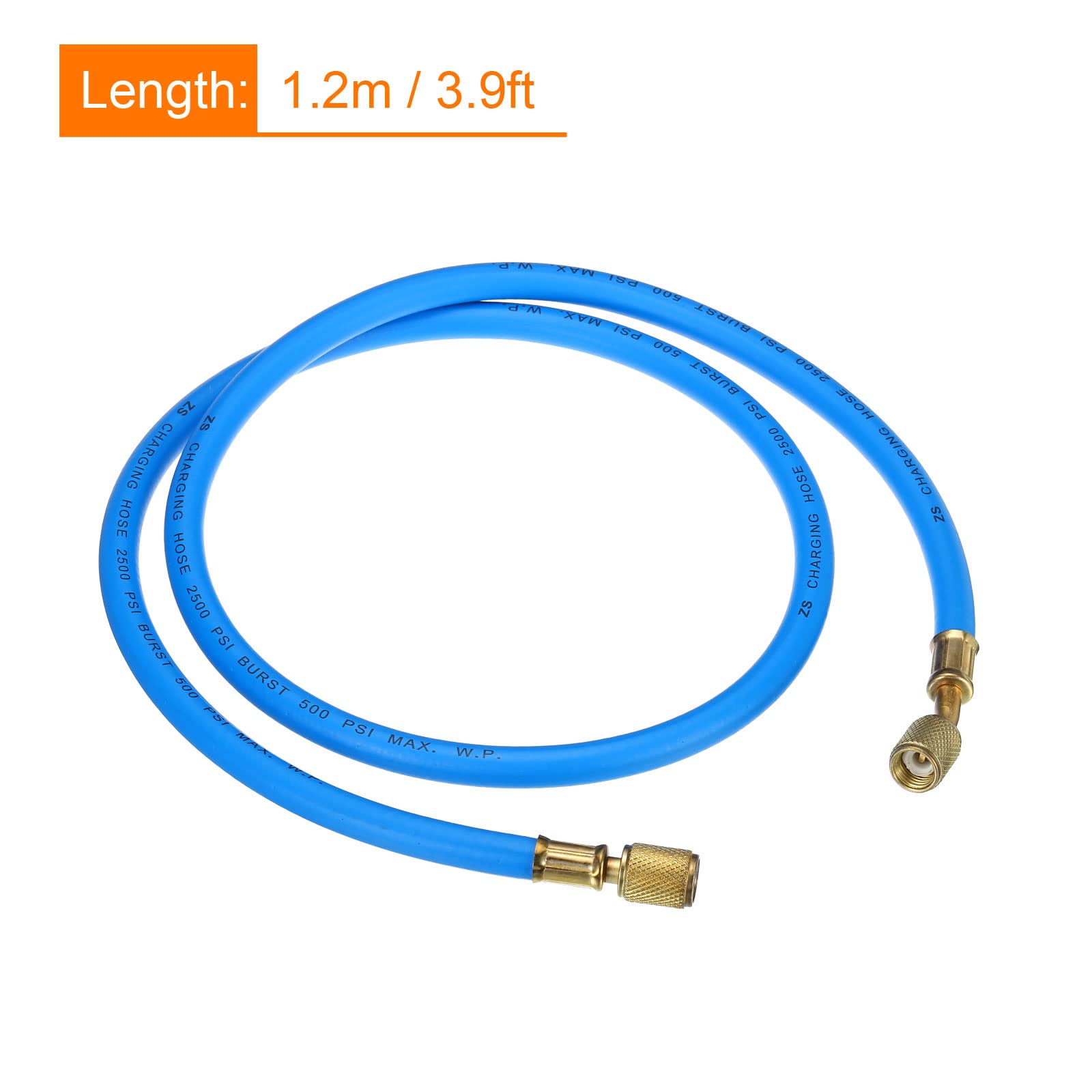 PATIKIL 1/4 SAE Refrigerante Ricarica Flessibile, 2pz 3.9ft 500PSI HVAC