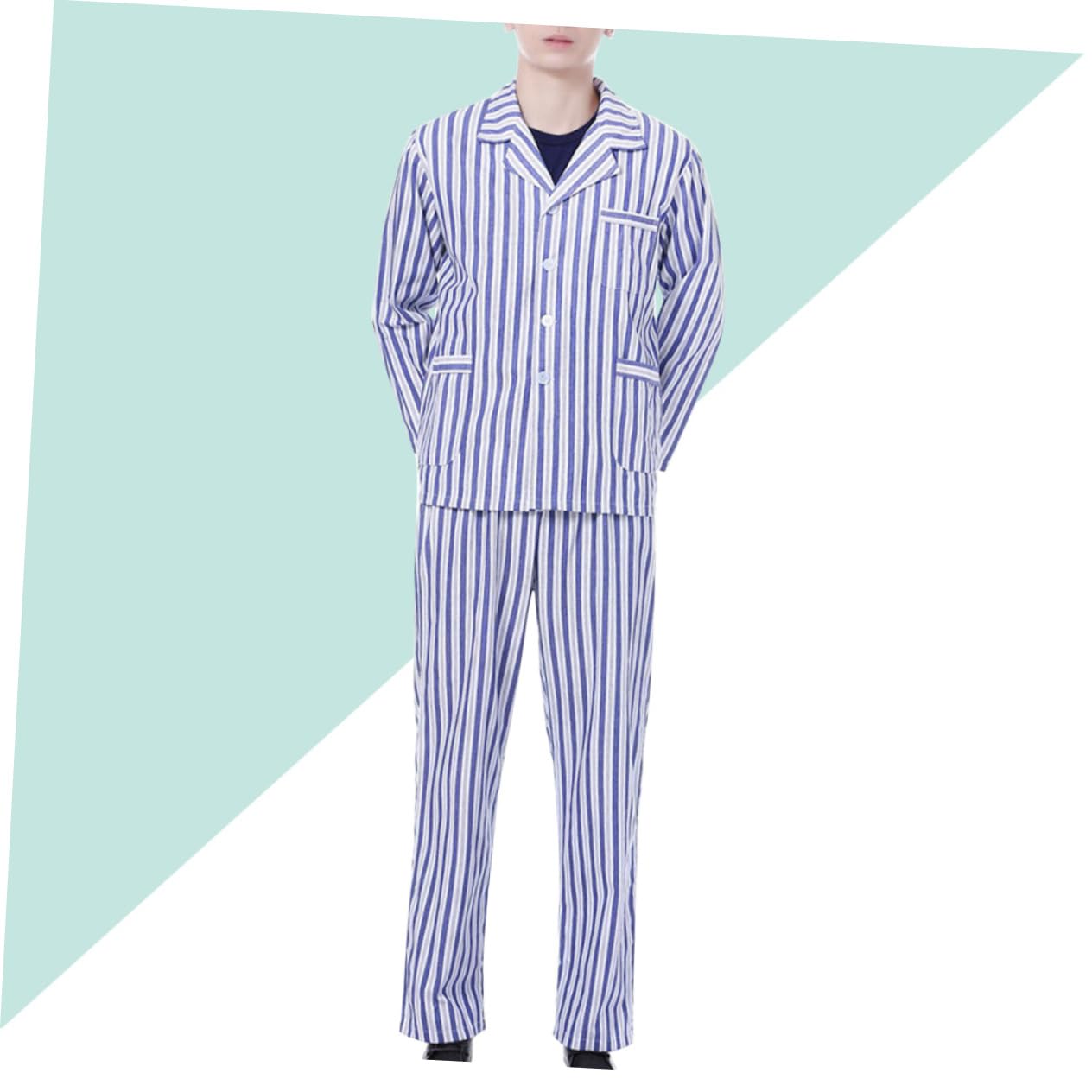 Vestiti da Ospedale Loungewear pigiamoni i pigiamini Pijama Camicie da Notte in Cotone Indumenti da Notte in Cotone Tute Vestiario Pigiami per Adulti Pigiama a Maniche Lunghe