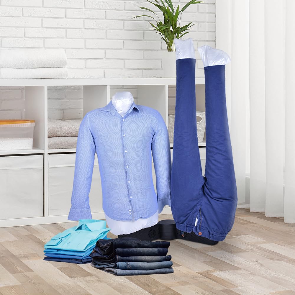 Mannequin de séchage et repassage 2 en 1 chemise et pantalon Dry Magic 2.0, Blanc