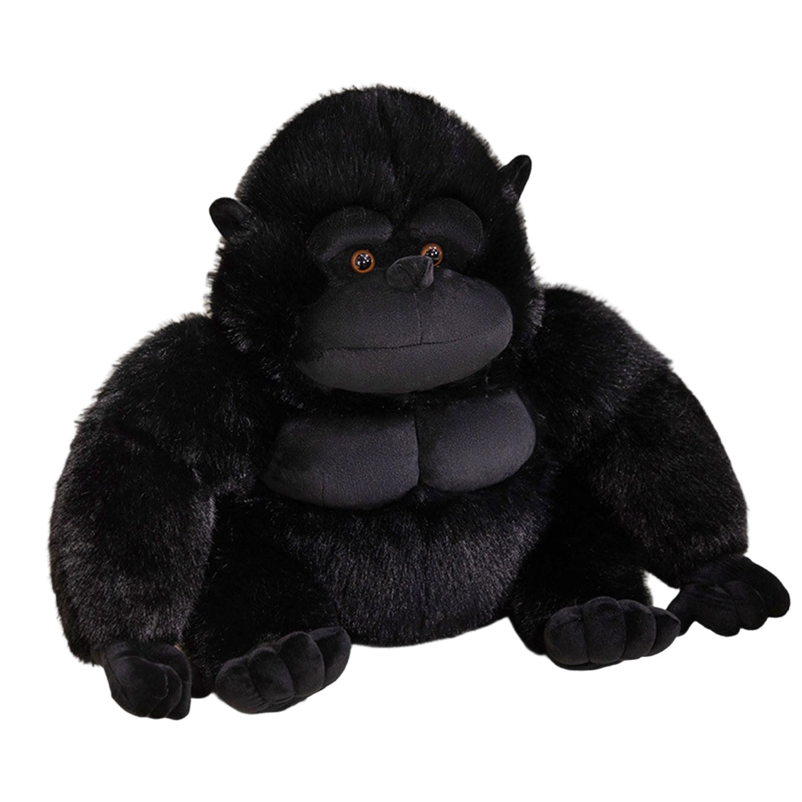 Whoasyst Black Monkey Shape Cushion Furry Doll Stuffed Animals Toy Pillow for Living Room Decors and Comfortable Seating Monkey Stuffed Toy