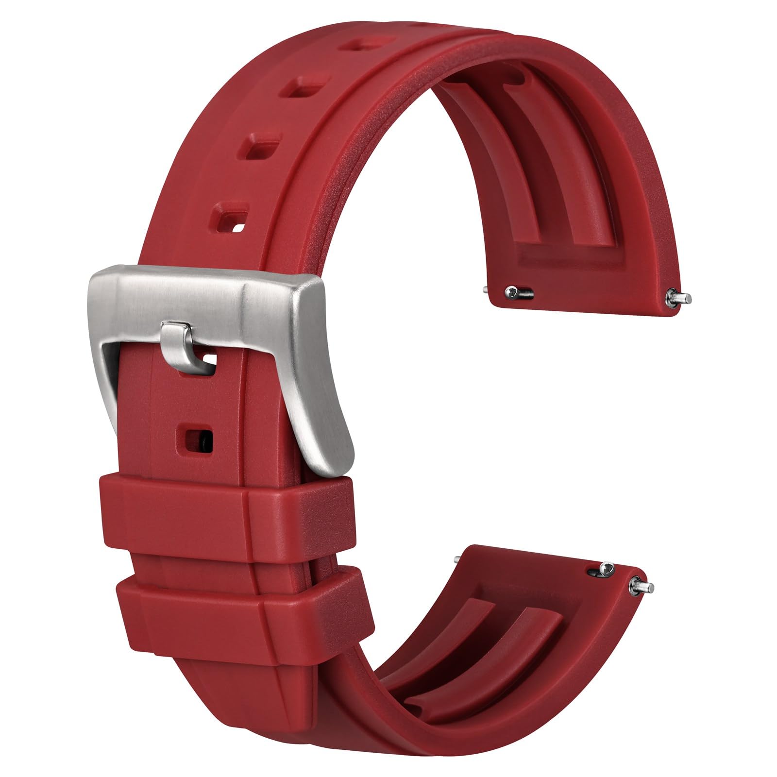 Anbeer Cinturini in silicone premium,Cinturino in gomma a sgancio rapido per uomo e donna, scegliere il colore e la larghezza 18mm 20mm 22mm 24mm