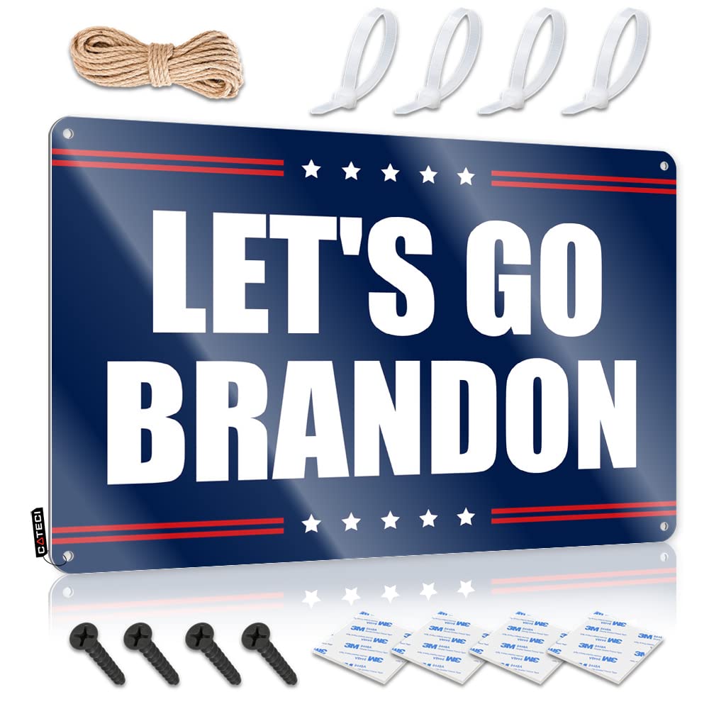 Matal Sign Fun Vintage Wall Art, Tinsign Retro Best Tin Sign For Home Bar | 8x12 Inch Lets Go Brandon Perfect For Classroom Decor(30X40CM)
