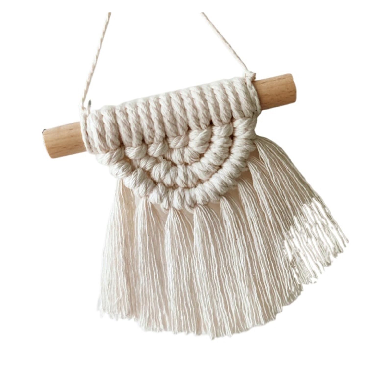 FGUJSUR Tapestry Wall Hanging Macrame Wall Hanging Tapestry Handmade Cotton Woven Backdrop Boho Kids Room Home Decoration Wedding Photo Props(Style 03)