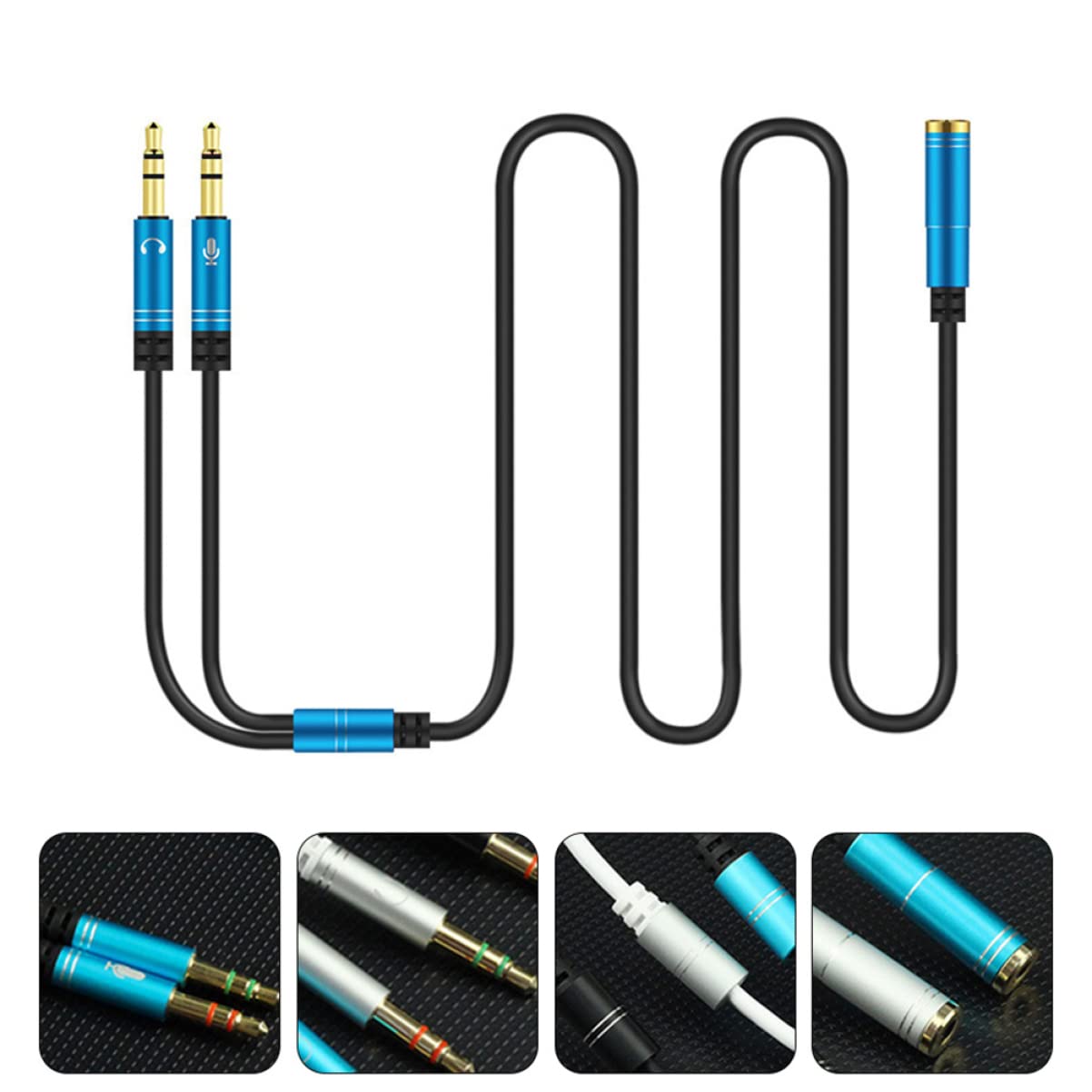 Hemobllo 5 Sets Flexibles Audio-y-splitterkabel Weich und für Mobiltelefon-headsets Unterstützt Sprachanrufe Medieninhalte 2 Stück X 5