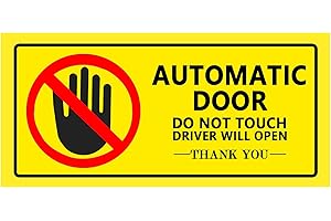 Caution - Automatic Door Window Sign Stickers